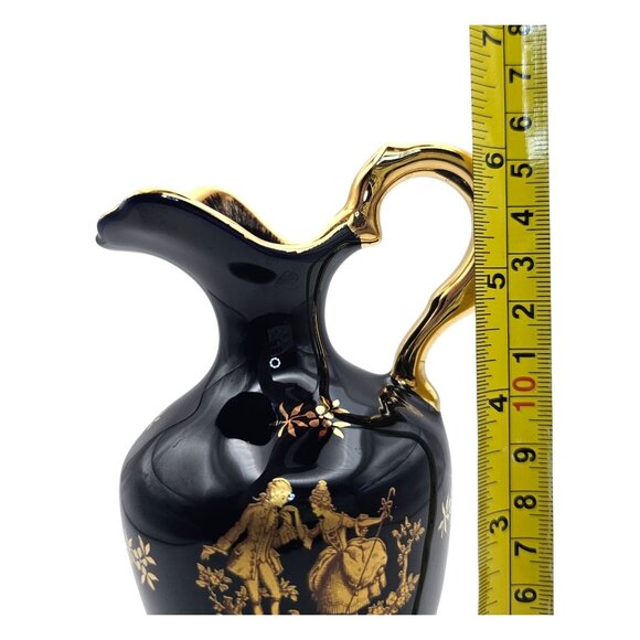 Porcelaine D'Art Limoges France Courting Couple Creamer Pitcher Bud Vase 6" - Picture 10 of 14